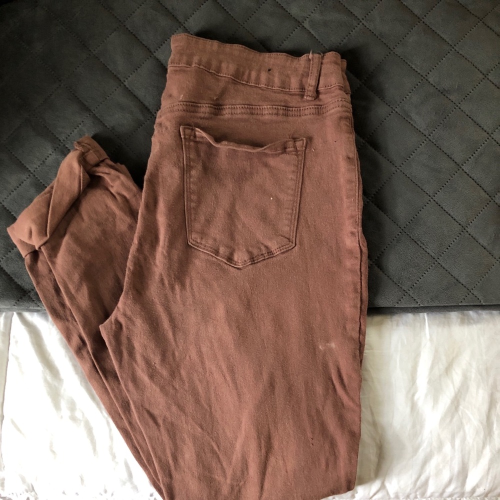 Pink refuge skinny jeans size 14